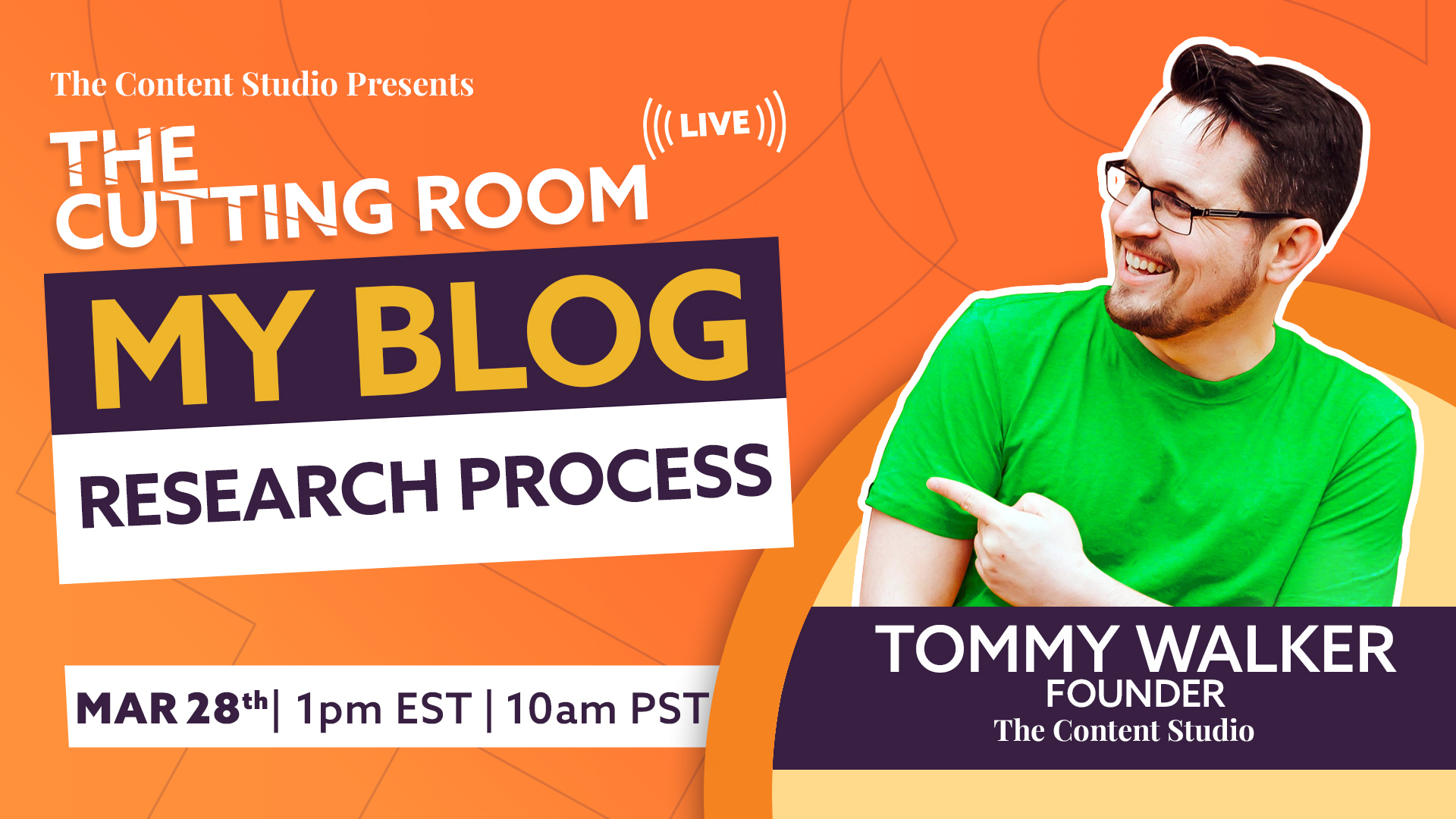 Tommy Walker shares his blog research process.
